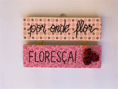 Placa de Madeira Decorativa Floresça Elo7 Produtos Especiais