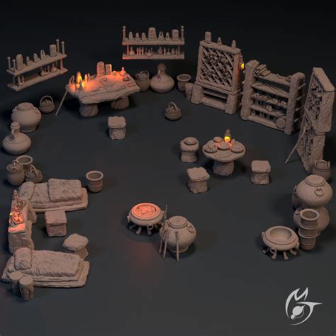 3D Printable The Druid Grove Objects & Props by Making Tlon