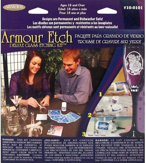 Amazon Armour Deluxe Glass Etching Kit Glass Etching Kit Arts