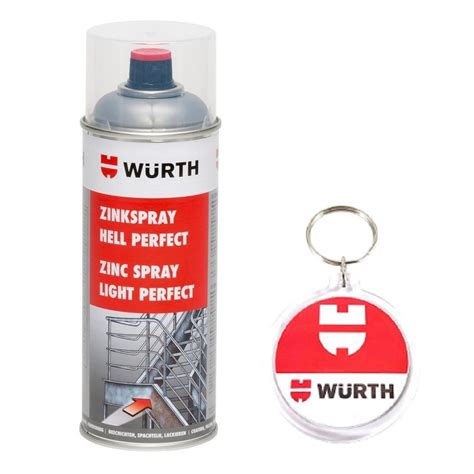 Set Spray Zinc Deschis Perfect 400 Ml Cu Breloc Wurth EMAG Ro