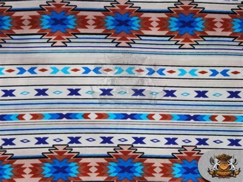 100% Cotton Print Fabric Native American Pattern White / 45" Wide ...