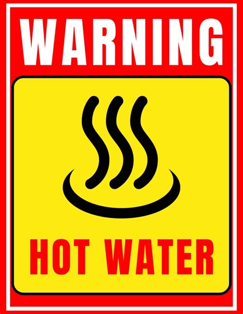 32 Printable Hot Water Sign Templates Printableocom