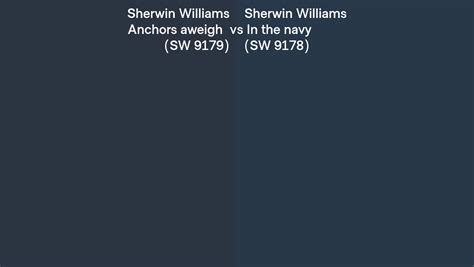 Sherwin Williams Anchors Aweigh Vs In The Navy Side By Side Comparison