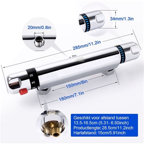 Bad Brausethermostat Duscharmatur Mischbatterie Dusche Duschthermostat