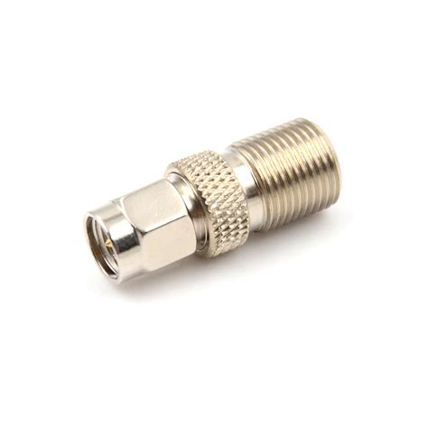 1pcs F Type Female To Sma Male Plug Coaxial Adapter Connector Silver