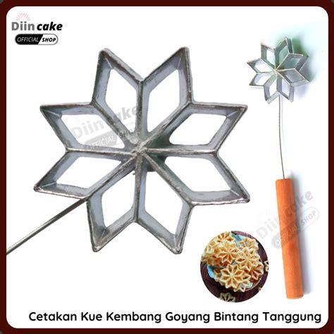 Jual Cetakan Kue Kembang Goyang Bentuk Bintang Diameter Cm Alumunium