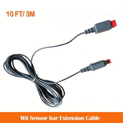 Double wii Singnal wireless Extension Cable 3M/10FT for wii sensor bar extension cable for WII ...