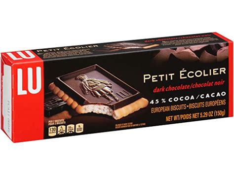 Lu Petit Ecolier European Dark Chocolate Biscuits, 12 Pack