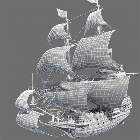 Ship 3D Model Obj