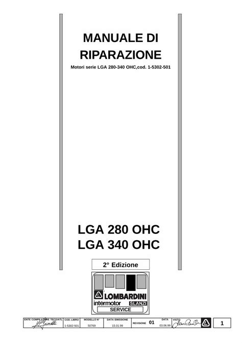 PDF LGA 280 OHC LGA 340 OHC LOMBARDINI SERVICEservice