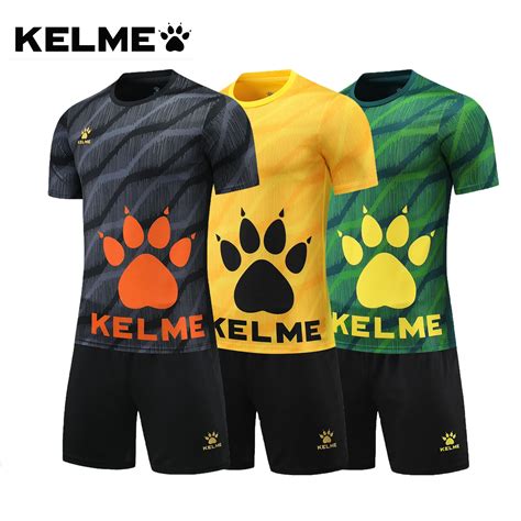 Kelme Men S Football Jersey Summer Sports Short Sleeve Set Comfortable