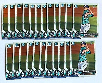 25 2018 Bowman Logan Gilbert 1st Rookie Chrome Seattle Mariners EBay