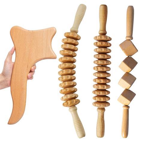 Buy Mikako 4 In 1 Maderoterapia Kit Wood Therapy Massage Tools Wood