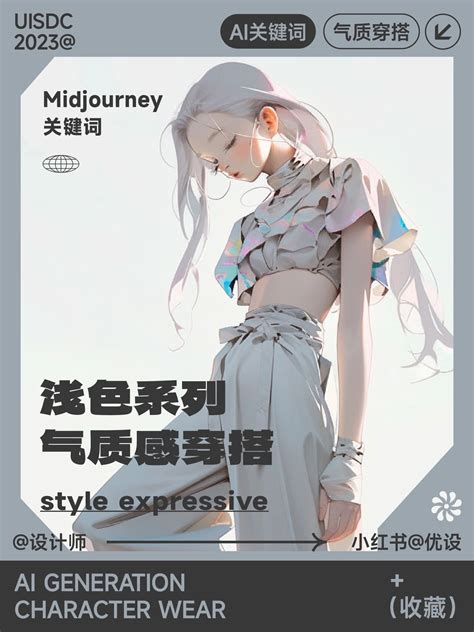 Midjourney Prompt！8 组浅色系气质穿搭灵感 优设9图 设计知识短内容