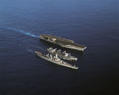 An Aerial Starboard Bow View Of The Fleet Oiler Usns Kawishiwi T Ao