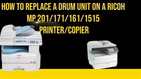 How To Replace A Drum Unit On A Ricoh MP 201 171 161 1515 Printer