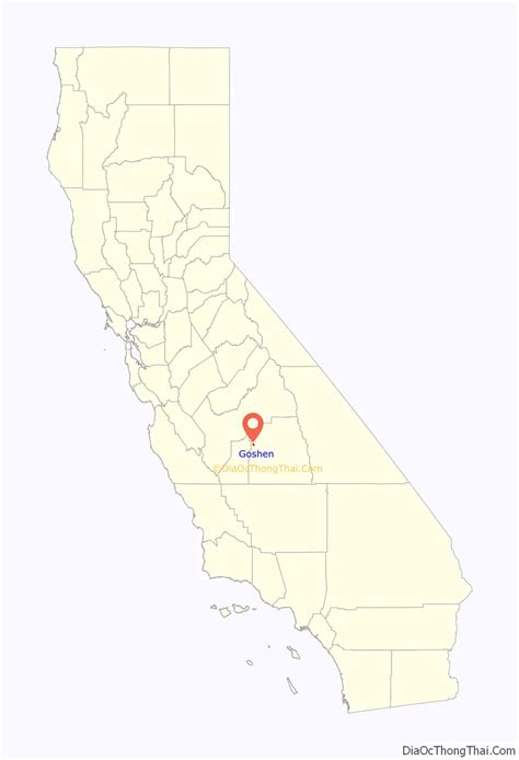 Map of Goshen CDP, California