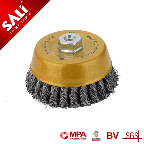 Sali Knotted Tempered Steel Twisted Wire Cup Brush China Cup Brush