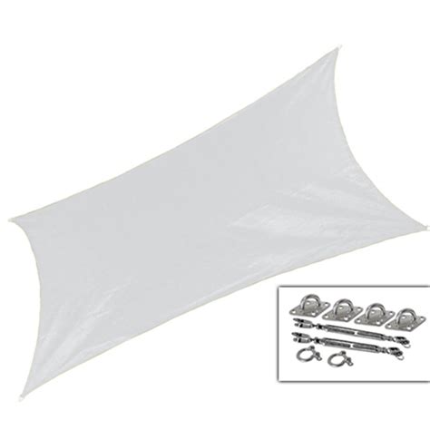 Coolaroo 12 Ft X 10 Ft Ivory Rectangle Ultra Shade Sail With Kit