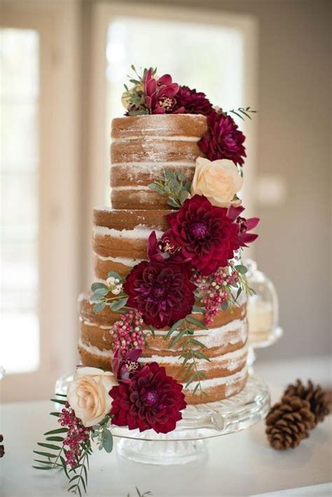 Naked Fall Wedding Cakes That Will Make Your Mouth Water Weddingomania