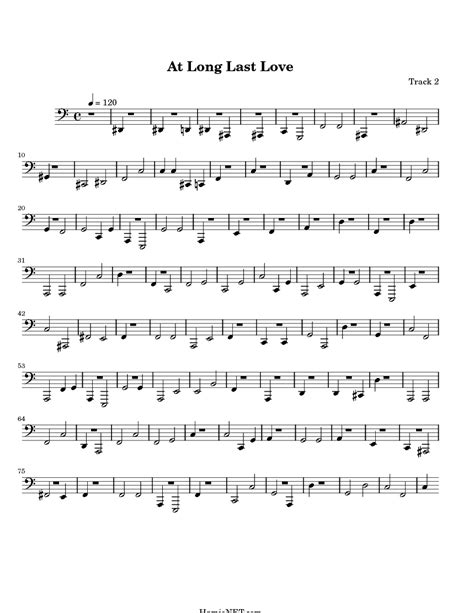 At Long Last Love Sheet Music At Long Last Love Score •