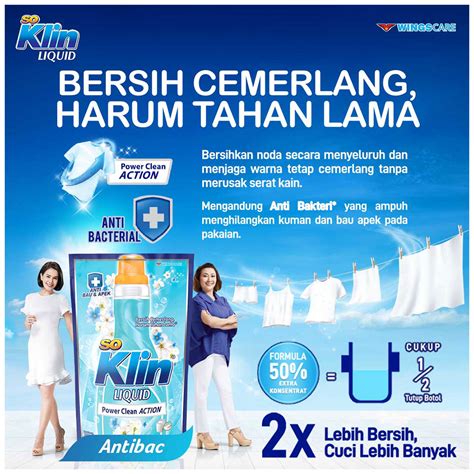 So Klin Detergent Cair Anti Bacterial Ml Klikindomaret