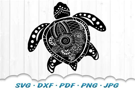 Floral Mandala Sea Turtle Svg Dxf Cut Files Bundle 977425 Cut Files Design Bundles