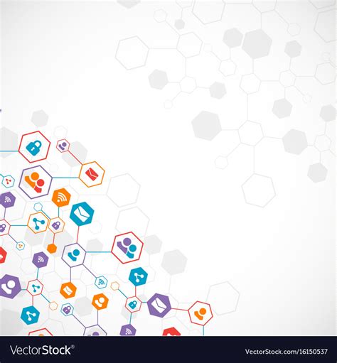 Social Media Background Network Concept Royalty Free Vector