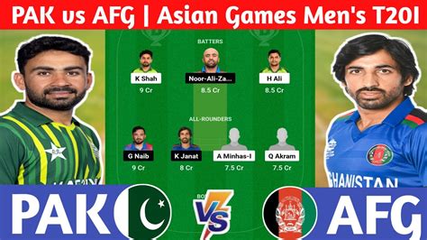 Pak Vs Afg Dream Prediction Pak Vs Afg Dream Team Pak Vs Afg