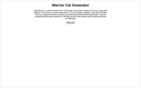 Warrior Cat Generator