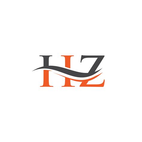 Premium Letter HZ Logo Design With Water Wave Concept HZ Letter Logo