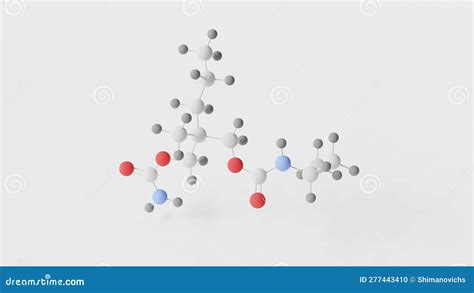 Carisoprodol Molecule 3d Molecular Structure Ball And Stick Model