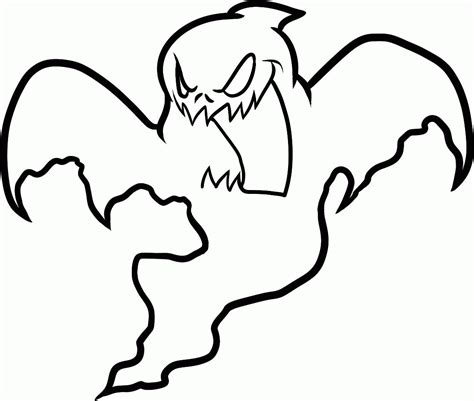 Very Scary Ghost Coloring Pages Coloring Home