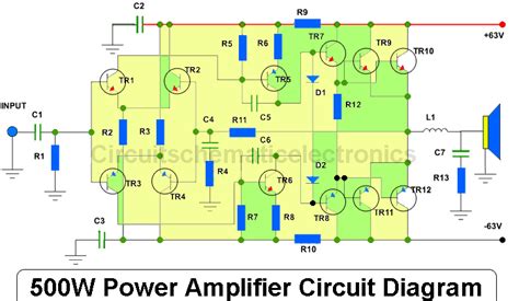 Diagram 500 Watt Power Amplifier Circuit 500 Watts Amplifier