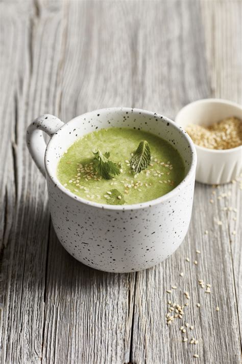 Soupe Froide De Petits Pois Au Wasabi Et Graines De S Same Recette