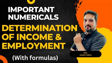 Determination Of Income Employment Important Numerical S Class