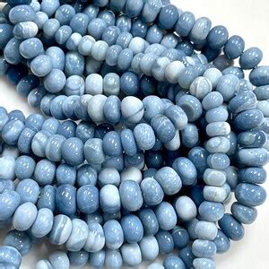 Beautiful Blue Shaded Opal Smooth Rondelle Shape Beads 8 9mm Blue Opal