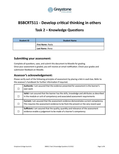 Bsbcrt 511 Task 2 Knowledge Questions Paola Perez BSBCRT511 Develop