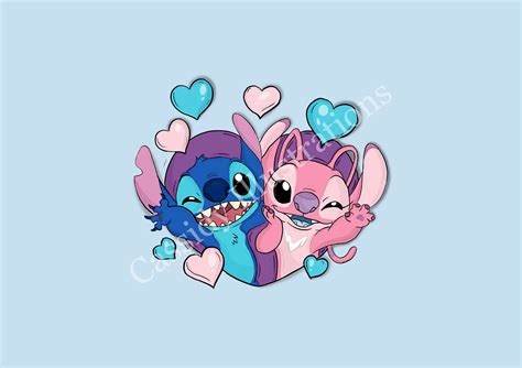 Stitch And Angel Sticker Stitch Angel Disney Sticker Disney Disney Art Stitch Art Stitch