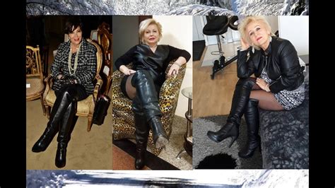 Mature Older Wives In Leather And Boots Youtube