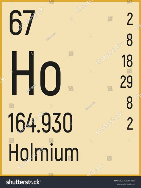 Periodic Table Elements Holmium Icon Vector Stock Vector (Royalty Free) 2169658327 | Shutterstock