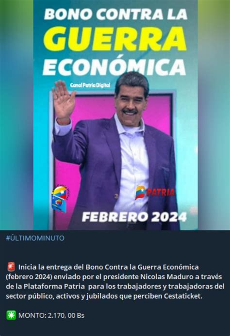 Pagan Bono Contra La Guerra Econ Mica A Funcionarios Venezolanos Que