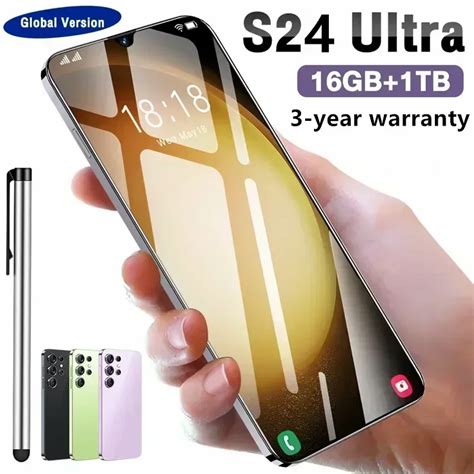 T L Phone Portable S24 Ultra D Bloqu Cran HD 2024 Pouces Smartphone 16