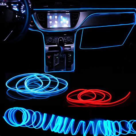 1M 3M 5M Car Interior Led Decorative Lamp EL Wiring Neon Strip For Auto