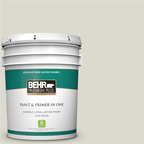 Behr Premium Plus Gal Mq Ginger Sugar Semi Gloss Enamel Low