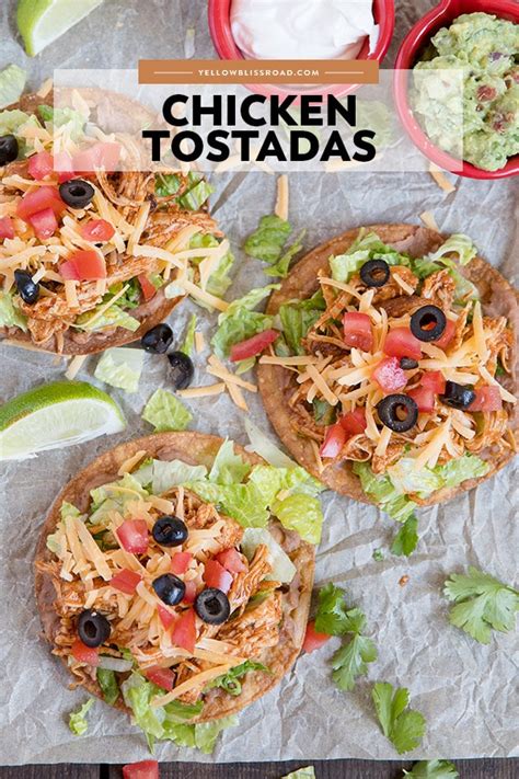 Crispy And Delicious Chicken Tostada Recipe Yellow Bliss Road