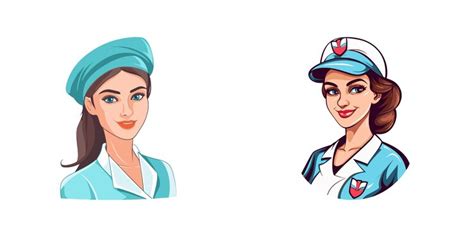 Premium Vector | Beautiful smiling nurse in uniform vector illustration ...