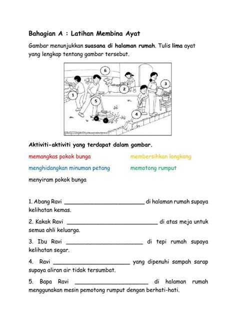 Membina Ayat Worksheet For Tahun Hot Sex Picture