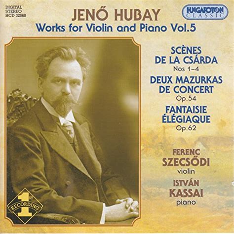 Amazon Co Jp Hubay Works For Violin And Piano Vol Istvan Kassai