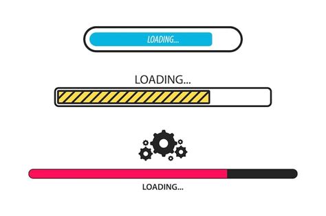 Premium Vector Loading Bar Loading Progress Set Of Load Sign